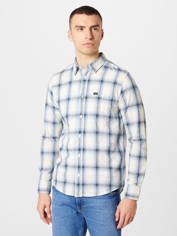Lee Regular fit Button Up Shirt 'LEESURE' in Blue: front