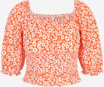 Only Tall Bluse 'PELLA' i orange: forside
