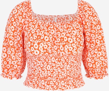 Only Tall - Blusa 'PELLA' em laranja: frente