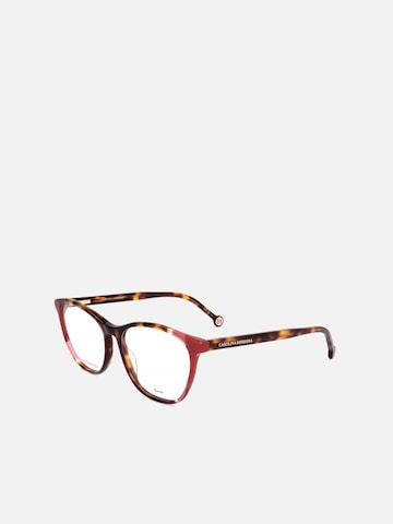 Lunettes de soleil Carolina Herrera en marron : devant