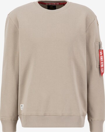 Sweat-shirt 'Dragon' ALPHA INDUSTRIES en beige : devant