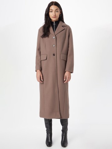 Manteau mi-saison Warehouse en marron : devant