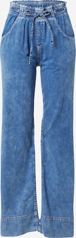 QS Wide Leg Jeans i blå: forside