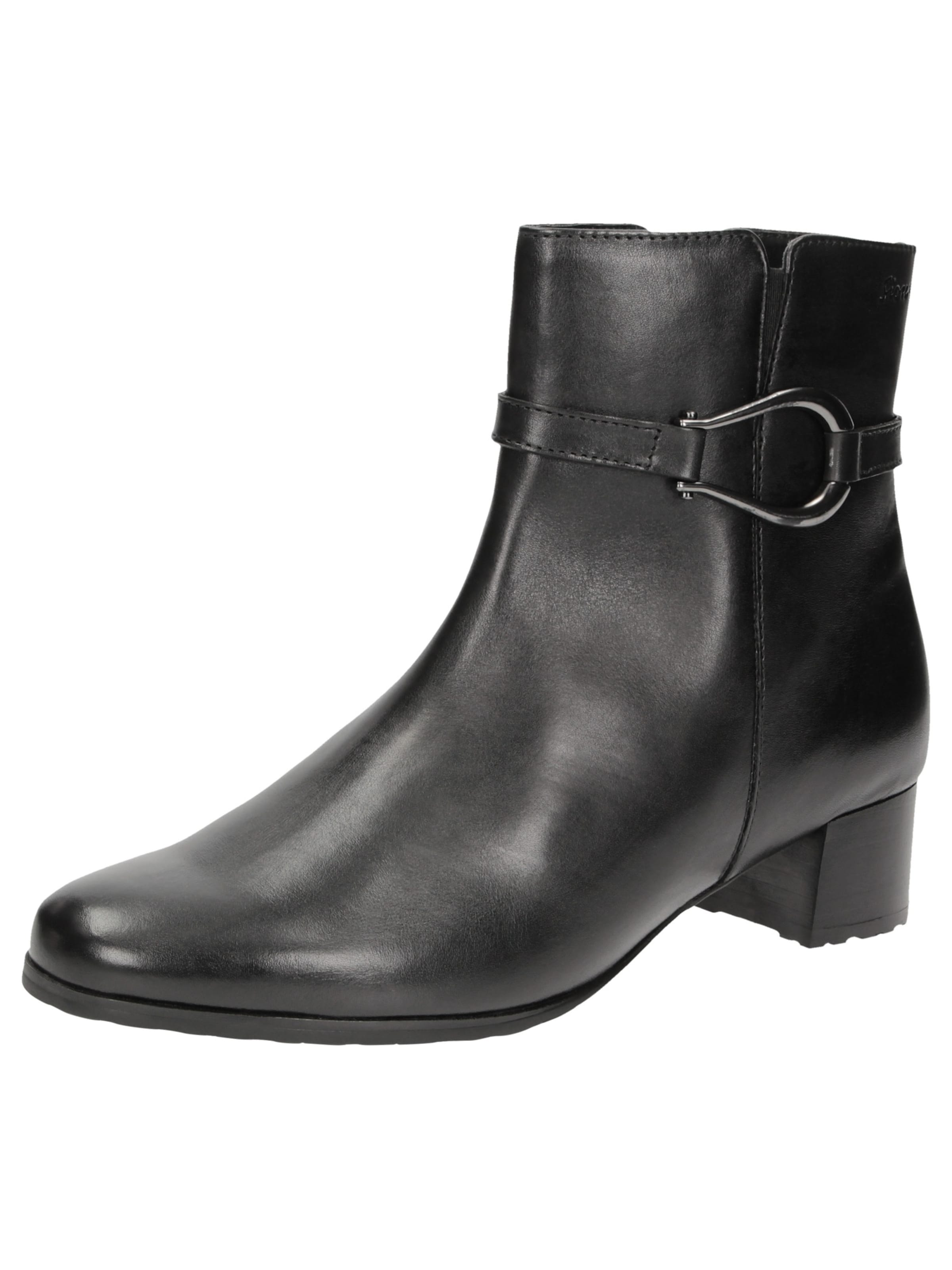 Bottines SIOUX en noir : devant