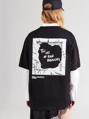 KARL LAGERFELD JEANS - Camisa em preto: frente