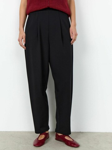 Soyaconcept - Loosefit Pantalón plisado 'SIHAM 103' en negro: frente