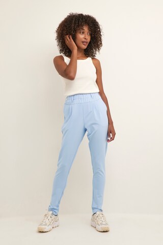 Kaffe Skinny Pleat-Front Pants 'Jillian' in Blue