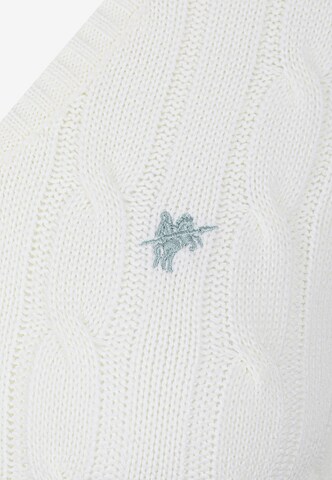 DENIM CULTURE Пуловер 'Bloom' в бяло