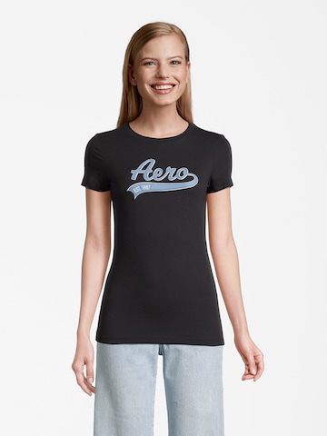 AÉROPOSTALE Shirt in Black: front