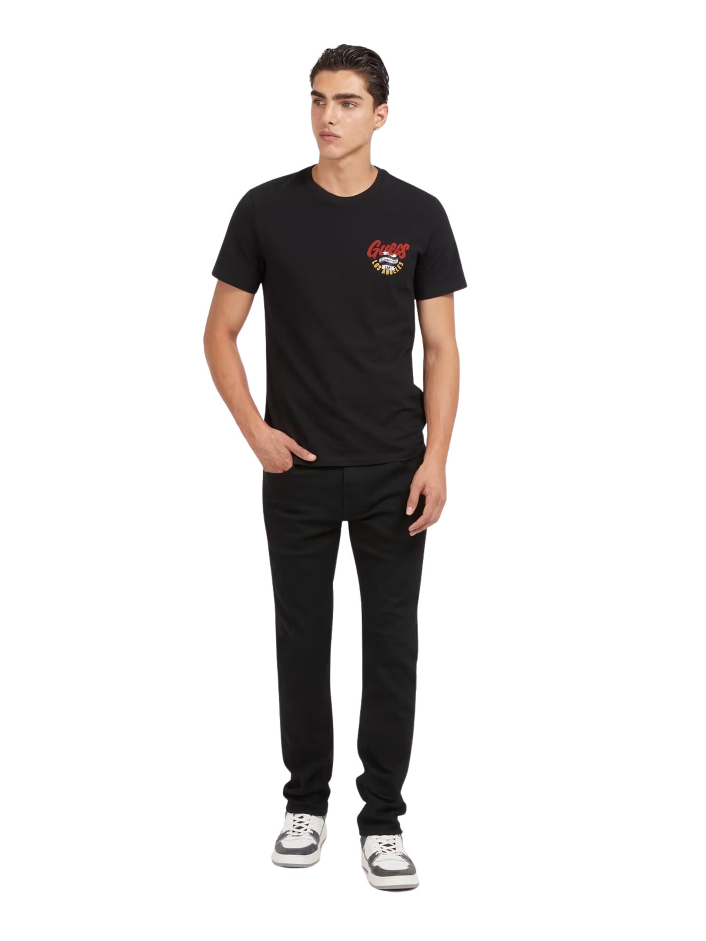 GUESS Slimfit Jeans 'Angels' in Schwarz