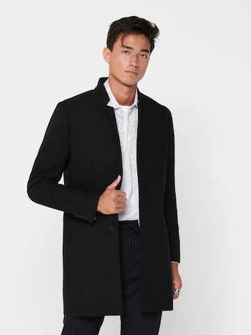 Only & Sons Tussenjas in Zwart: voorkant