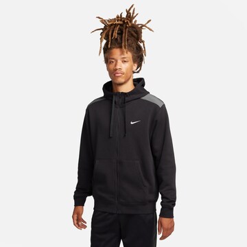 Nike Sportswear Zip-Up Hoodie 'NSW' in Black: front