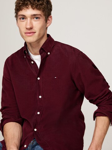 TOMMY HILFIGER Regular Fit Hemd in Rot