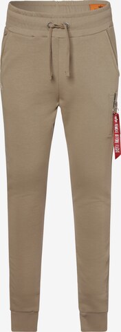 Effilé Pantalon 'X-Fit' ALPHA INDUSTRIES en beige : devant