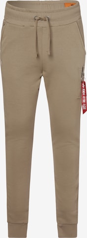 ALPHA INDUSTRIES Tapered Byxa 'X-Fit' i beige: framsida