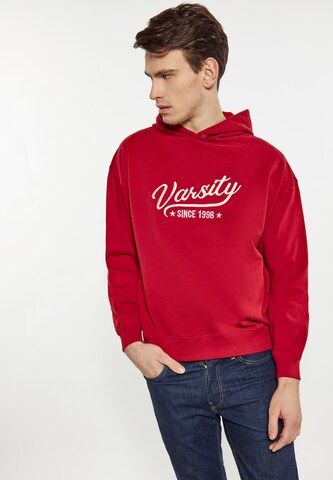 Sweat-shirt MO en rouge : devant