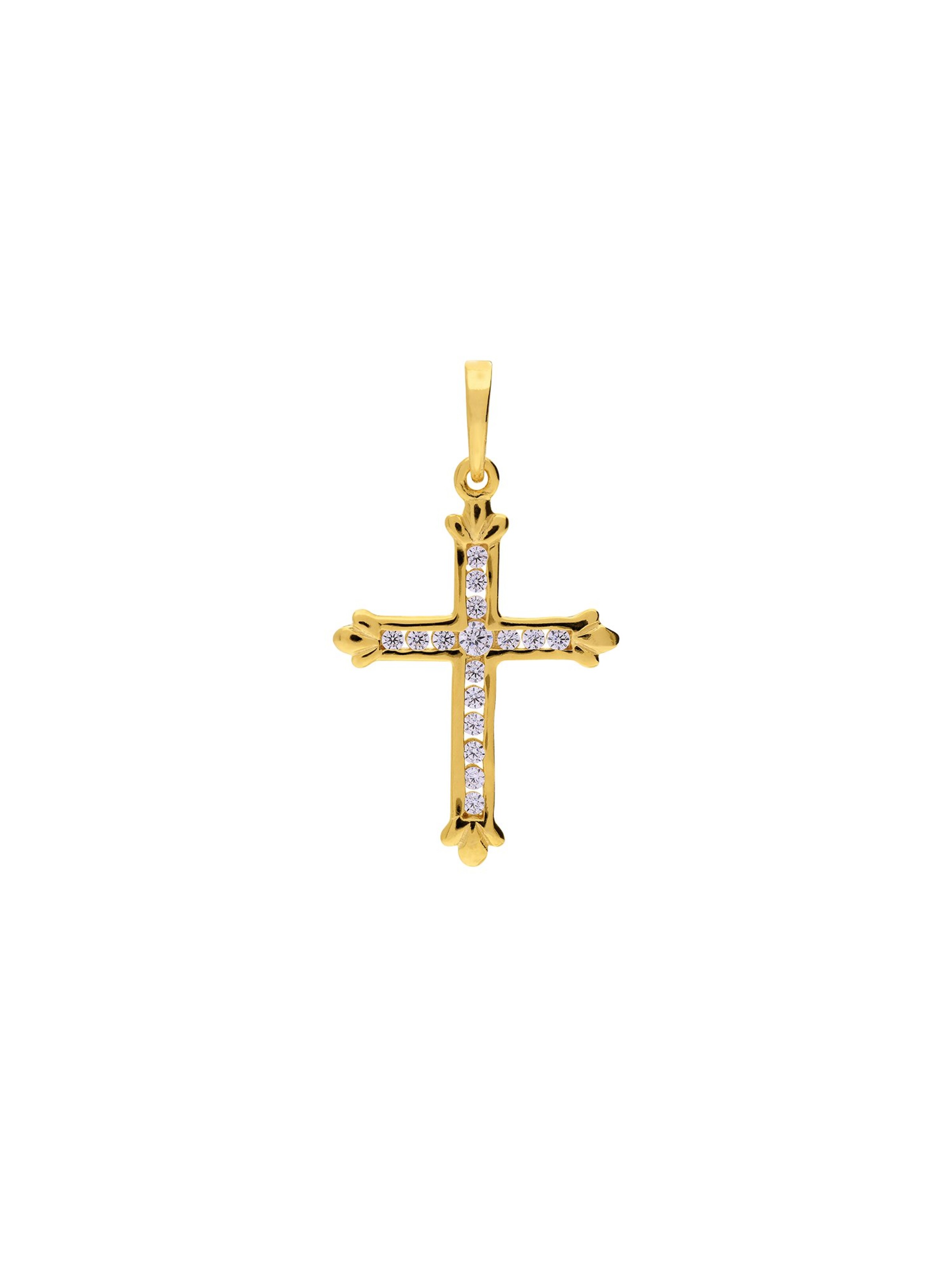 Lucardi Pendant 'Klassisch' in Gold: front