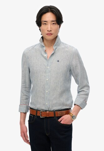 Coupe regular Chemise 'Vacation' Superdry en bleu : devant