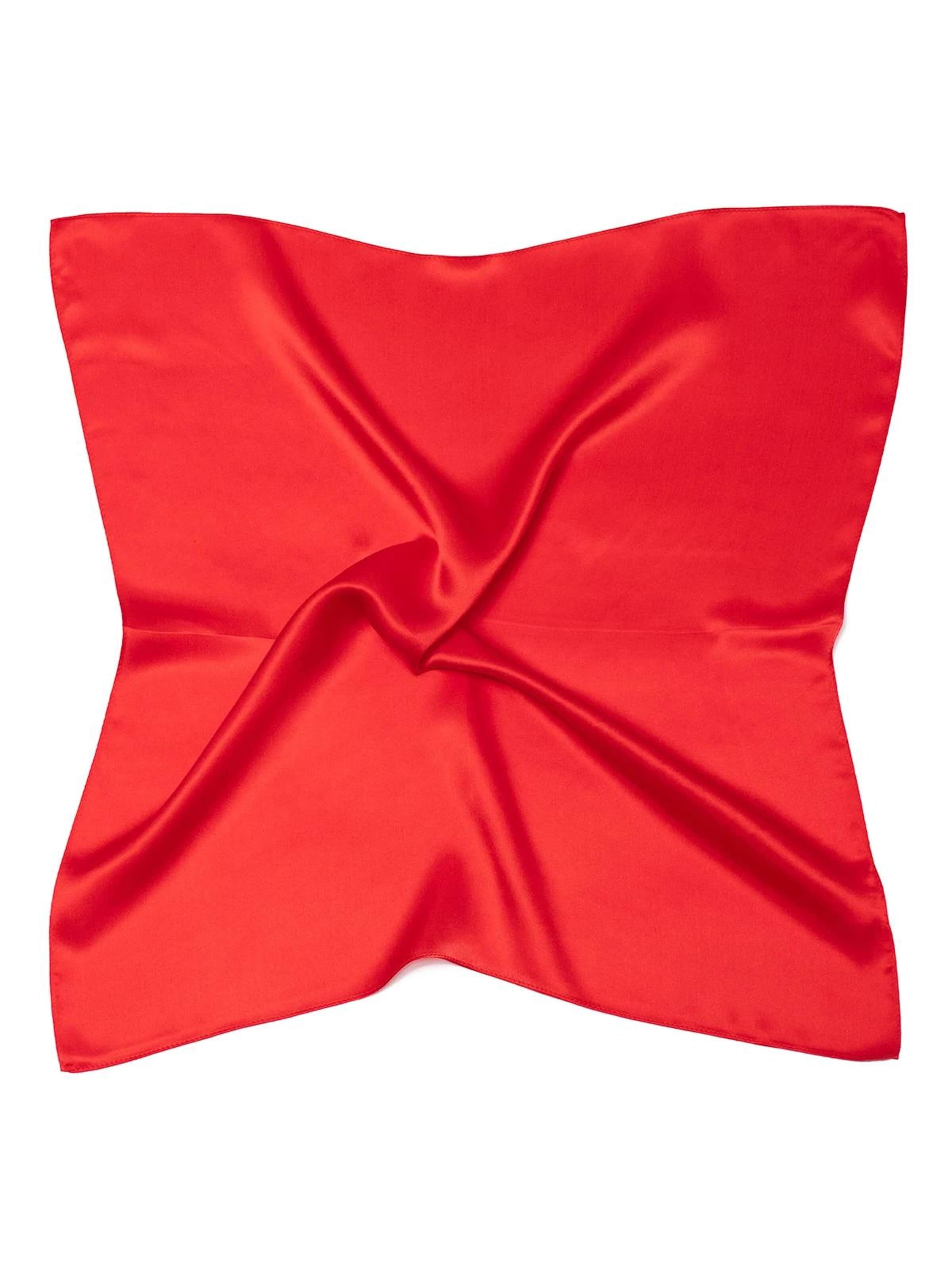 MayTree Scarf 'Seidentuch einfarbig' in Red: front