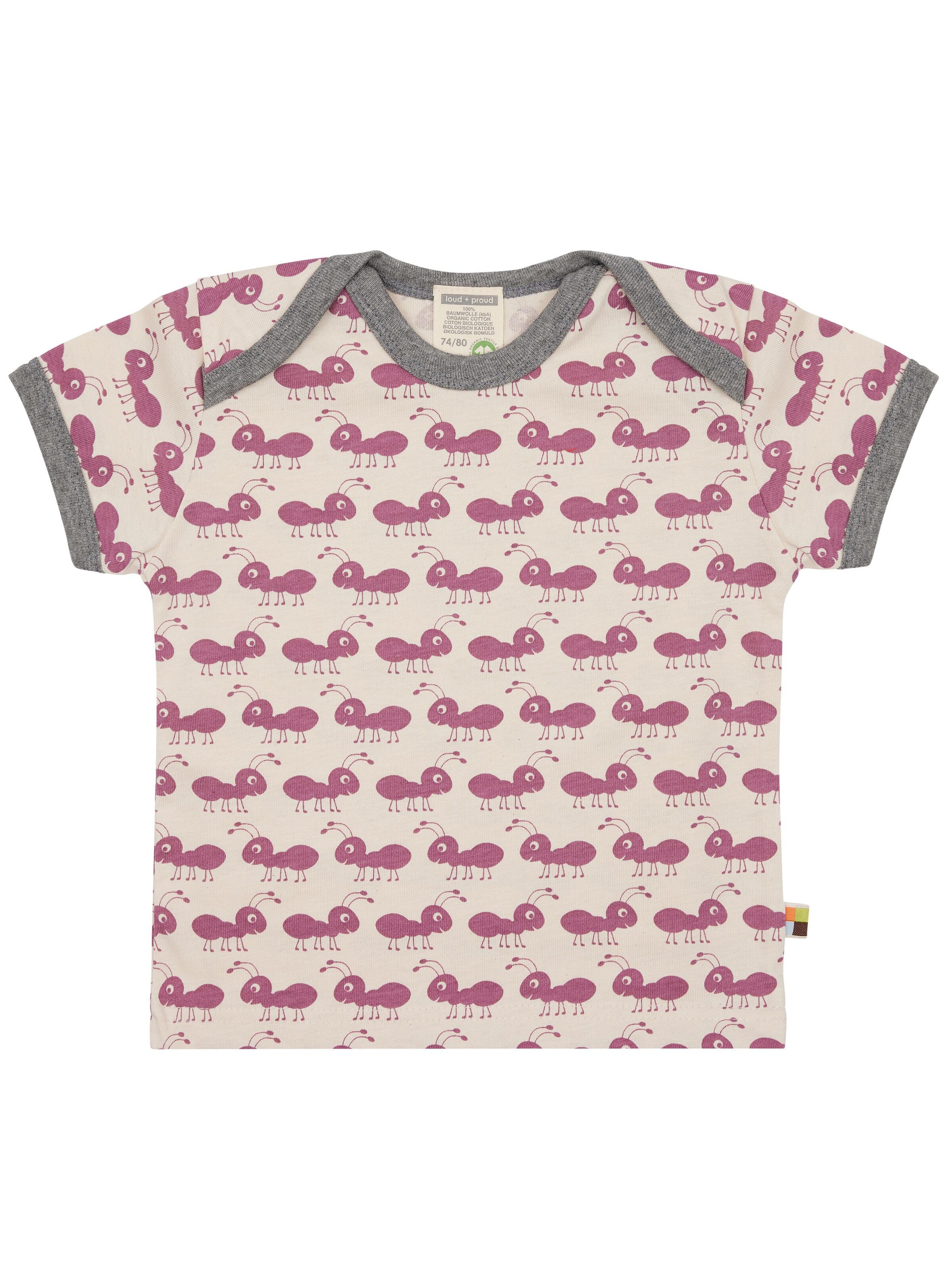 loud + proud Shirt 'Ameisen' in Purple: front