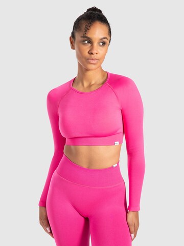 T-shirt fonctionnel 'Maysa' Smilodox en rose : devant