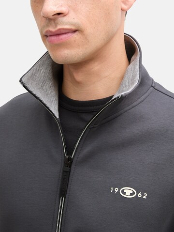 TOM TAILOR Sweatjacke in Grau