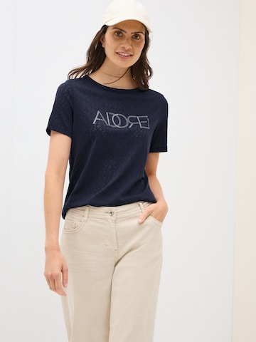 Maglietta 'Adore' di CECIL in blu: frontale