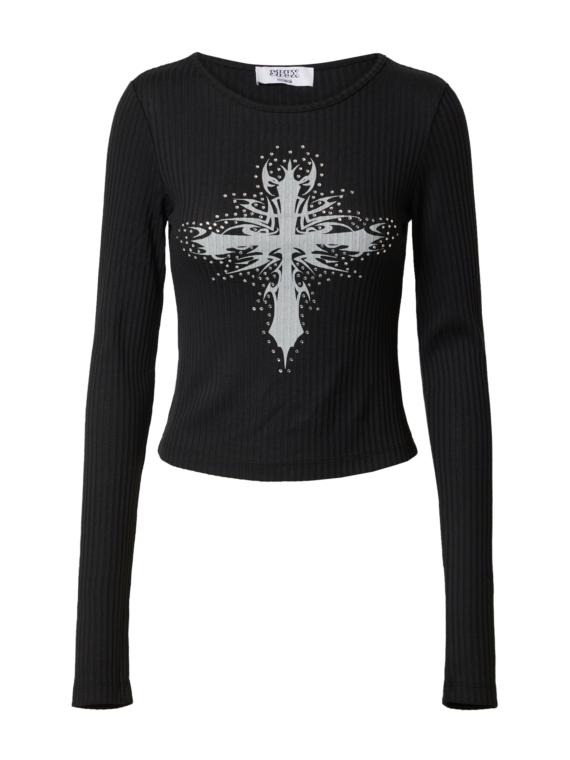 SHYX Μπλουζάκι 'Dita' σε μαύρο: μπροστά