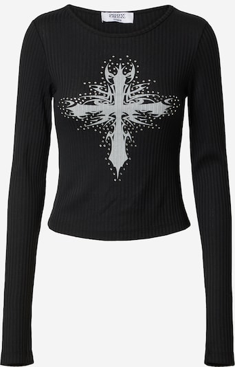 SHYX Shirt 'Dita' in de kleur Zilvergrijs / Zwart, Productweergave