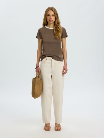 SELECTED T-Shirt in Braun