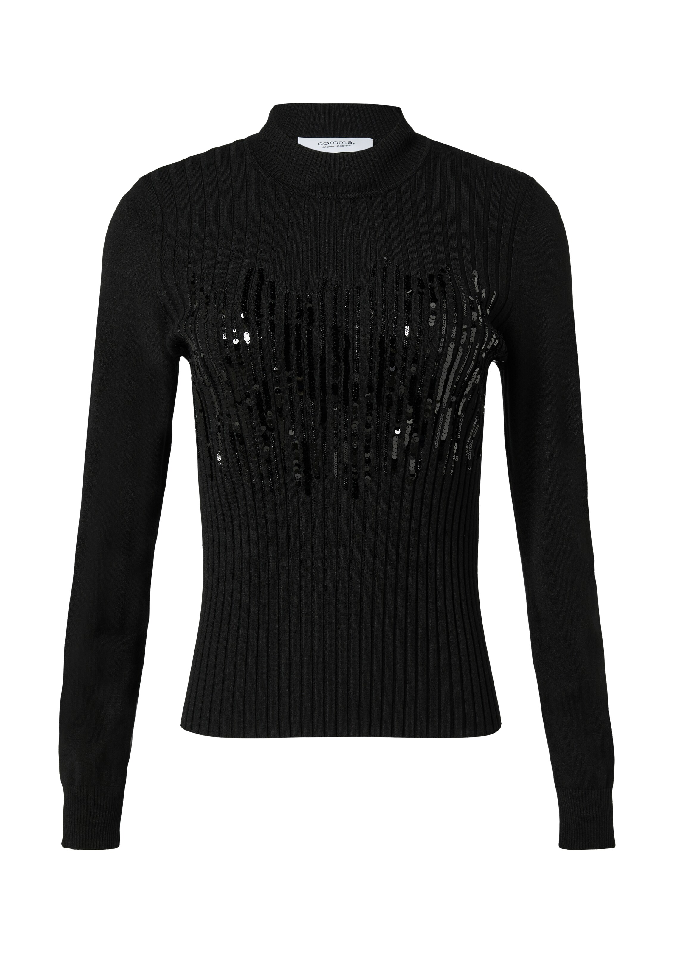 comma casual identity Pullover in Schwarz: Vorderseite