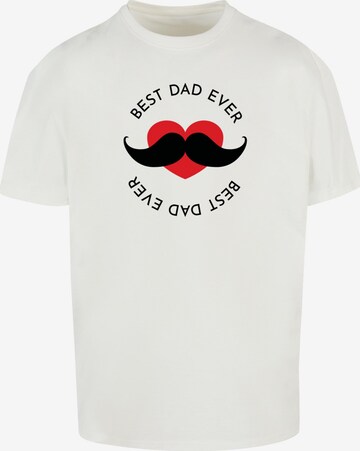 Merchcode T-Shirt 'Fathers Day - Best dad' in Weiß: predná strana