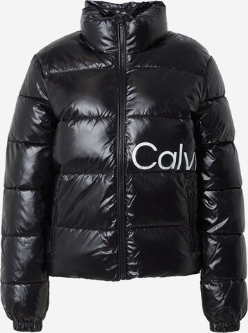 Calvin Klein Jeans Přechodná bunda – černá: přední strana