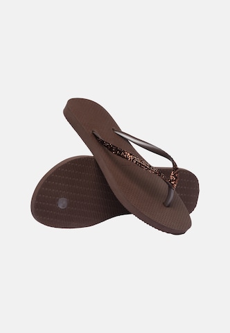 HAVAIANAS Teenslipper 'SLIM GLITTER II' in Bruin