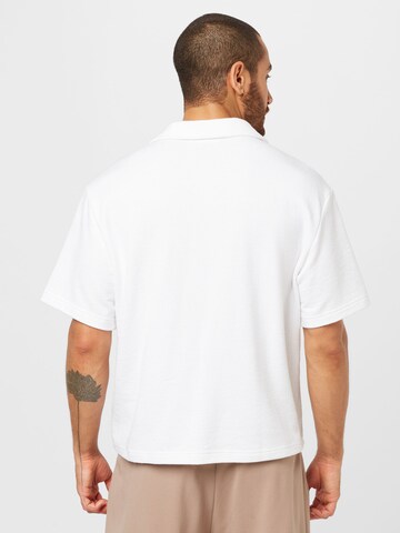 WEEKDAY Comfort fit Button Up Shirt 'Charlie' in White