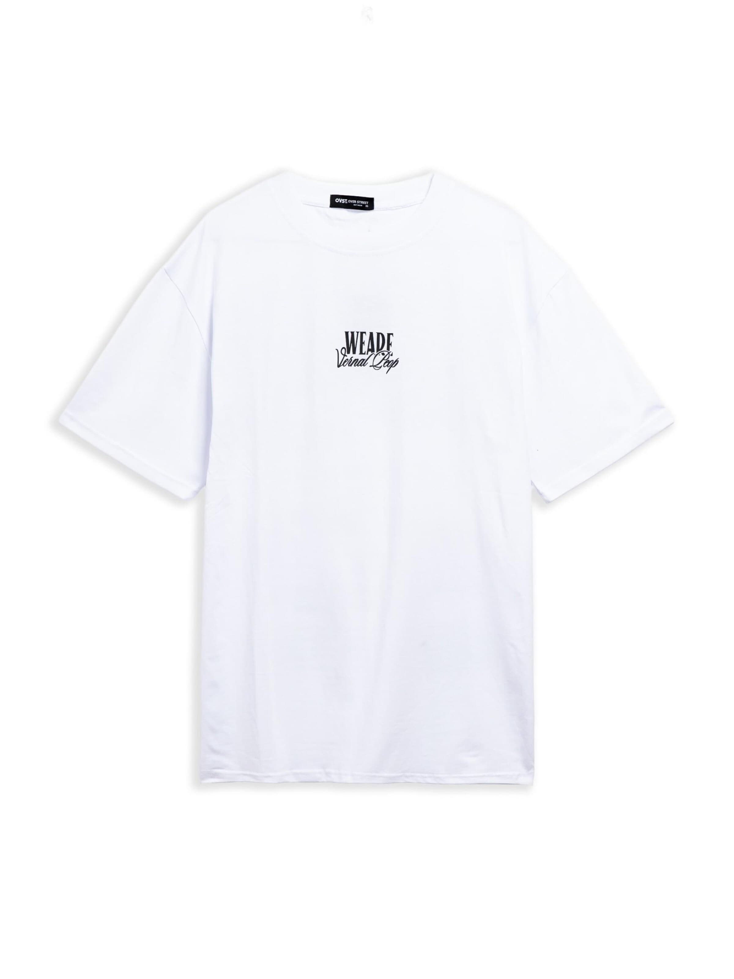 OVER STREET Majica 'Camiseta blanca weare lambo oversized tee' veličine XS u bijela, Pregled proizvoda