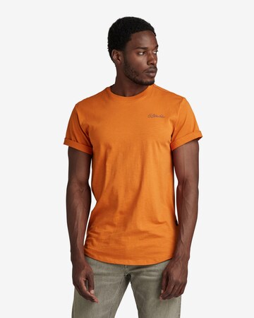T-Shirt G-Star RAW en orange : devant