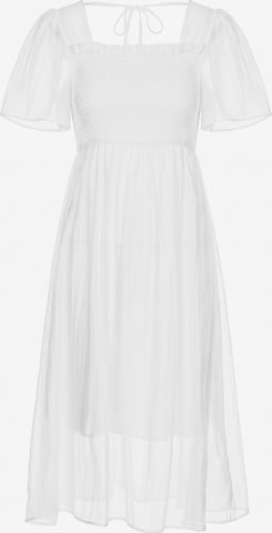 Robe IZIA en blanc : devant
