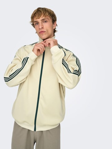 Only & Sons Sweatvest 'ONSRiber' in Grijs