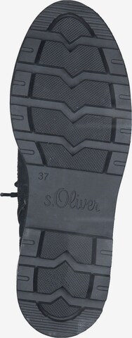 s.Oliver Schnürstiefelette in Schwarz