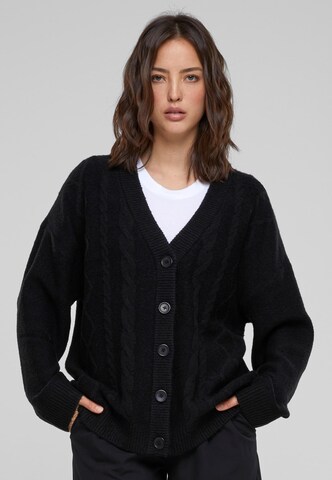 Cardigan Urban Classics en noir : devant
