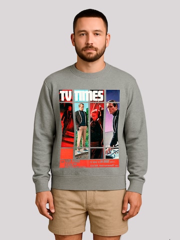Sweat-shirt 'TV Times Patrick McGoohan The Prisoner 1967 Cover' F4NT4STIC en gris : devant