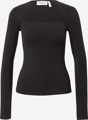 WEEKDAY - Camiseta 'Esti' en negro: frente