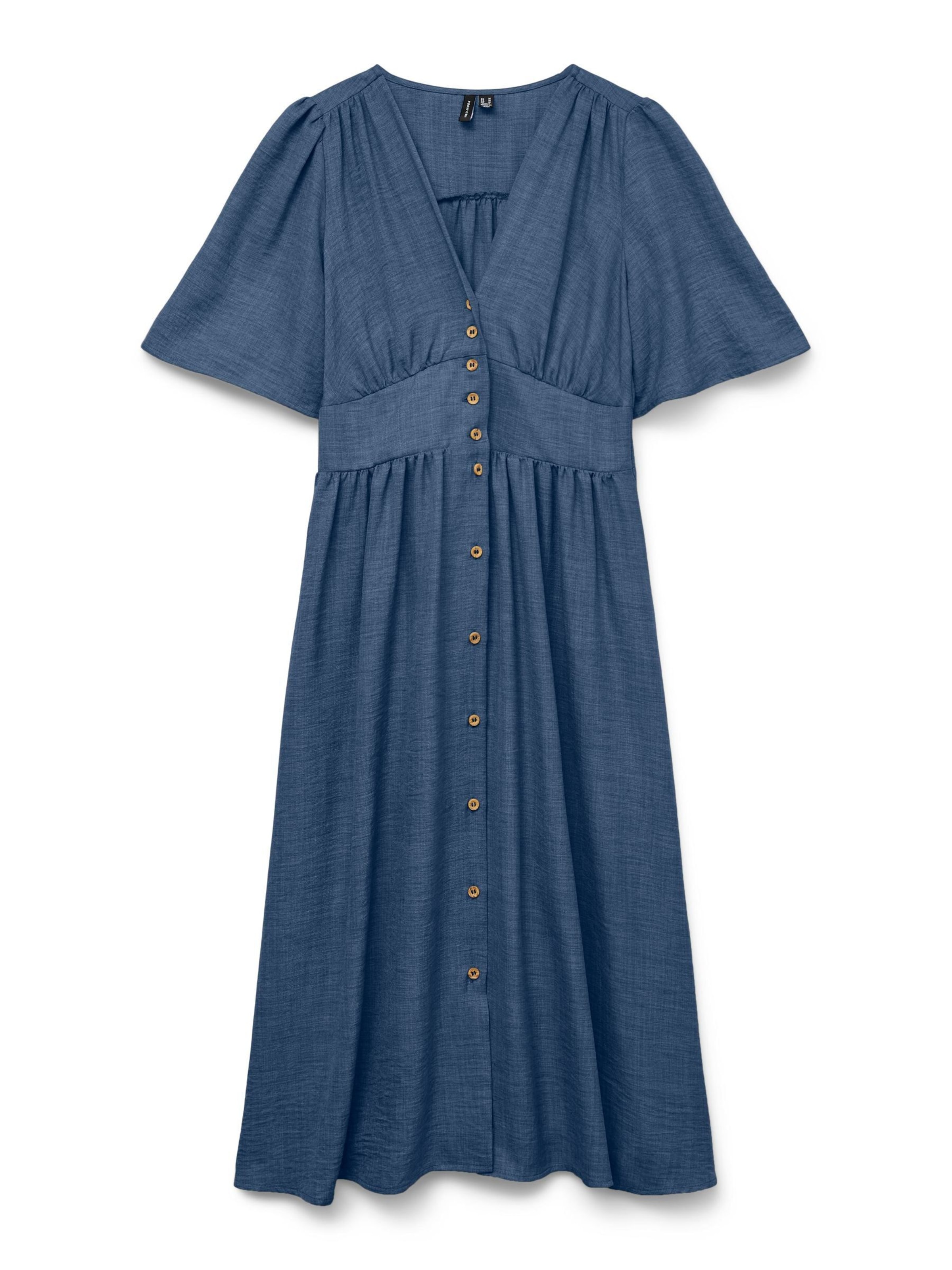 Robe-chemise 'VMMelaney' VERO MODA en bleu : devant