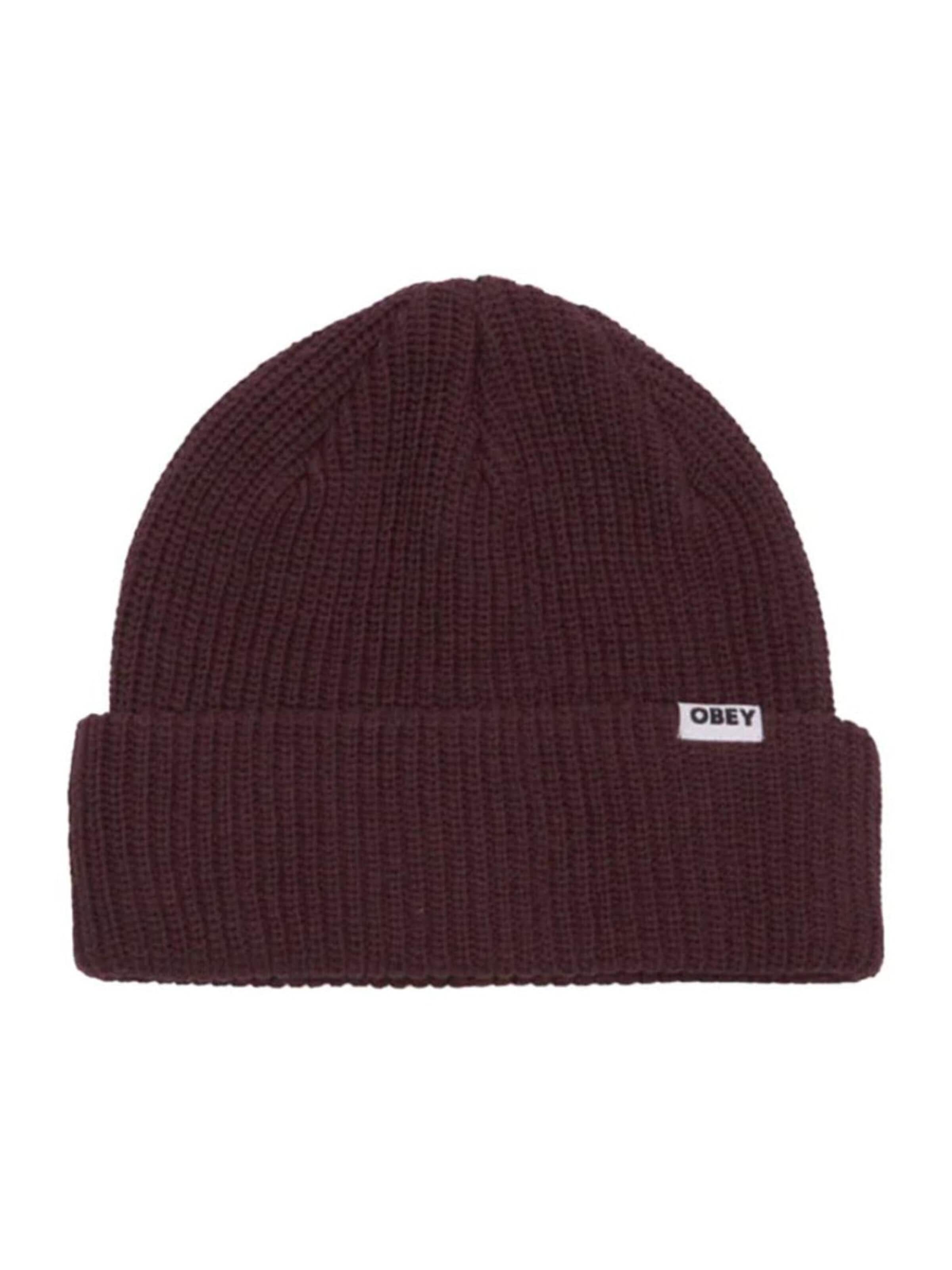 Bonnet 'Bold Organic Beanie Plum Perfect' Obey en violet : devant