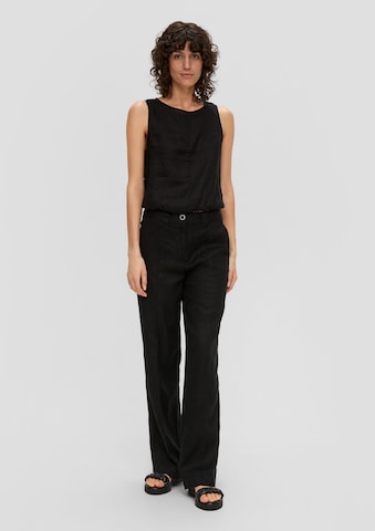 Wide Leg Pantalon à pince s.Oliver en noir