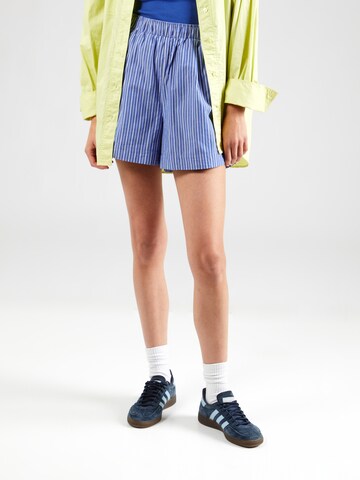 Loosefit Pantalon 'Transit' Gina Tricot en bleu : devant