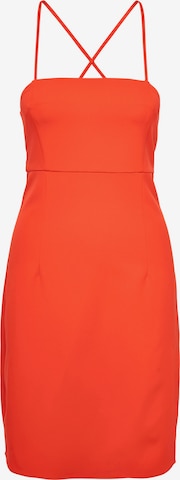 ONLY - Vestido de cocktail 'ABBA STRAP' em laranja: frente