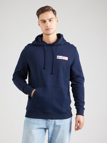 Sweat-shirt Tommy Jeans en bleu : devant
