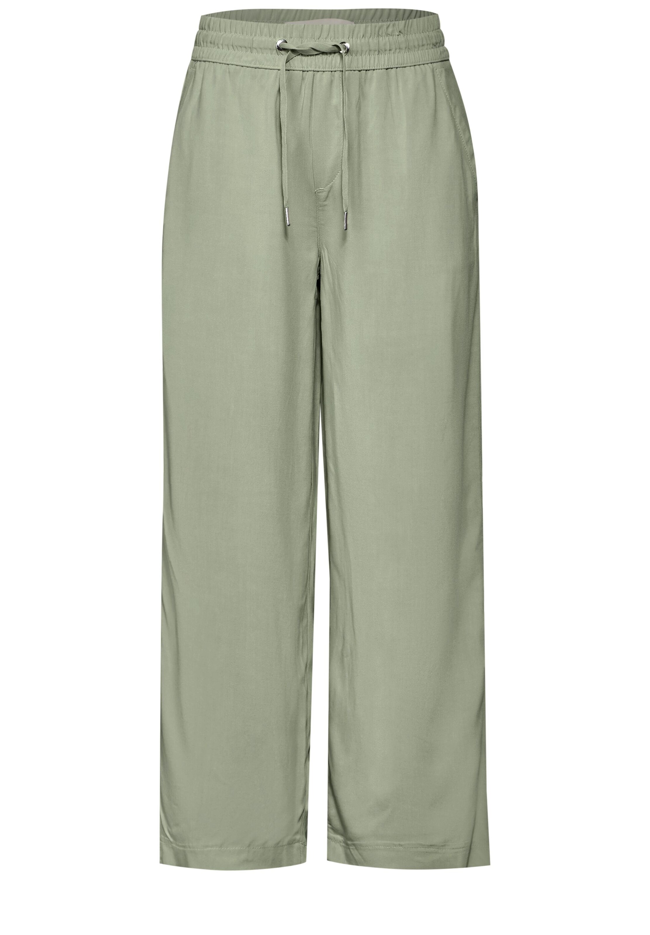 STREET ONE Loosefit Hose in Grün: Vorderseite